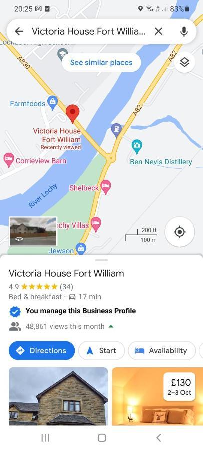 Victoria House Bed And Breakfast Fort William Eksteriør bilde